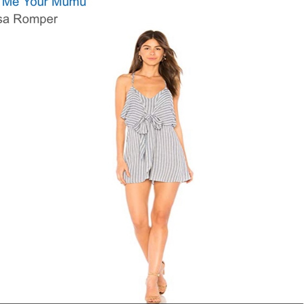 Show Me Your MuMu Stripe Romper Size Small $146